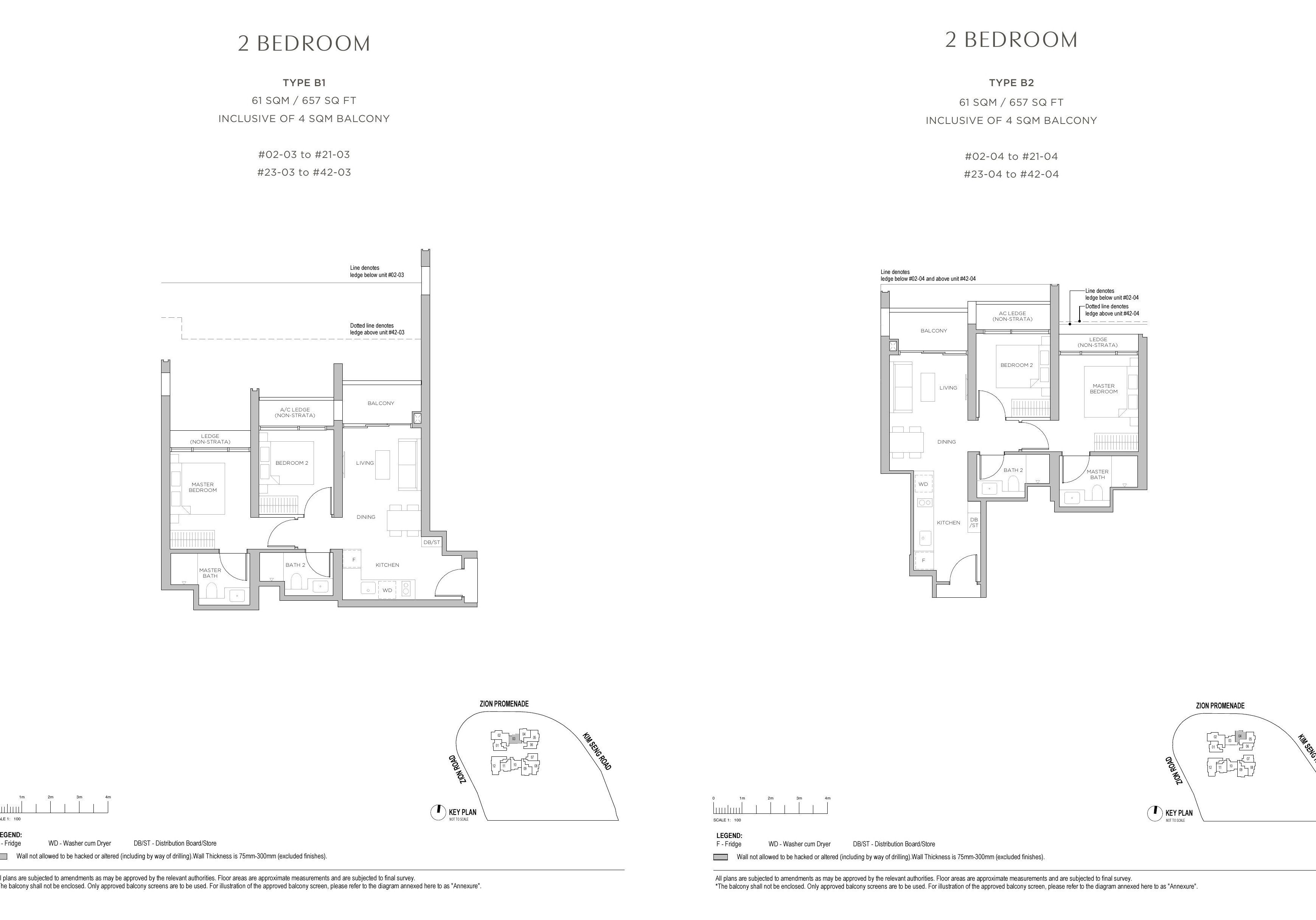 Promenade Peak 2 Bedroom 2 Bedroom selections floor plan